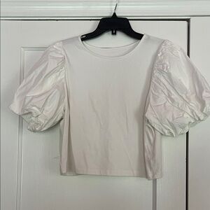 A New Day White Puff Sleeve Blouse